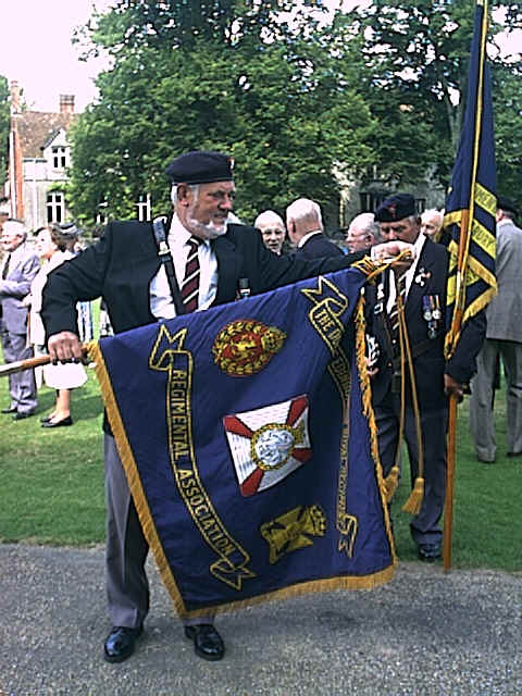 A Standard Bearer gets ready