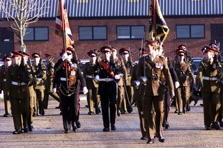 Soldiers March Past Colchester
