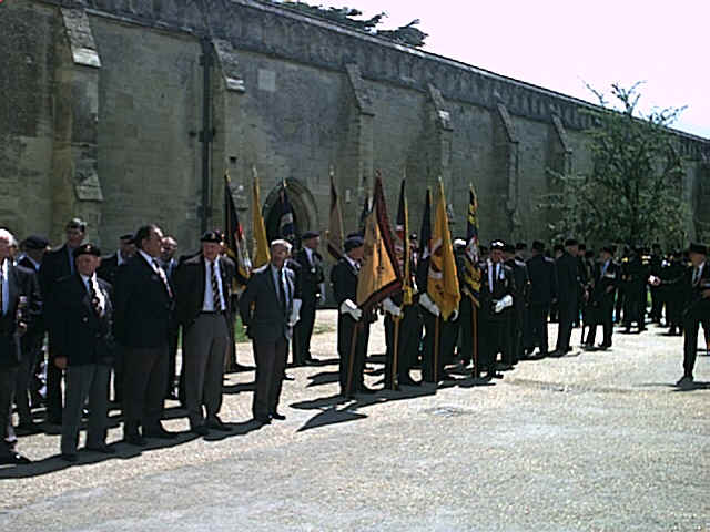 Officers fall in at the front