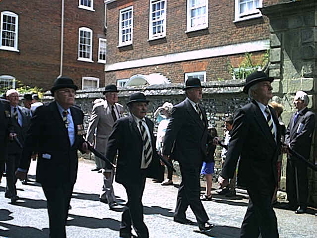 The Officers march past