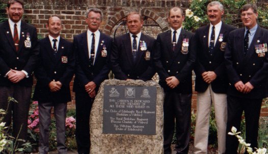 Swindon Branch Members at the memorial stone The Wardrobe, Salisbury