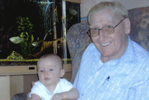 John aged 80 with his Grandson - Click to enlarge